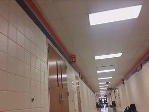 Accidental nudity in school corridor Picture 8