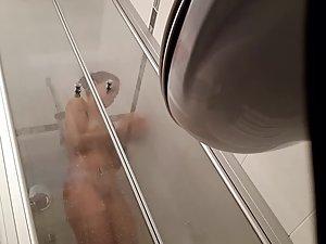 Spying on naked cousin pissing and showering Picture 4