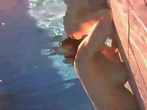 Naked girls spied from under the water Picture 6