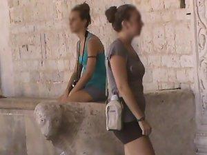 Cameltoe of young tourist Picture 2