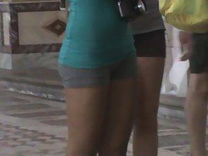 Cameltoe of young tourist Picture 6