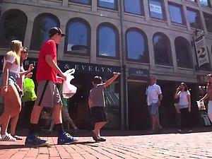 Shorty with wedgie in her bubble butt Picture 3