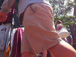 Shorty with wedgie in her bubble butt Picture 5