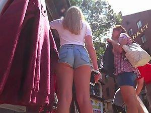 Shorty with wedgie in her bubble butt Picture 6