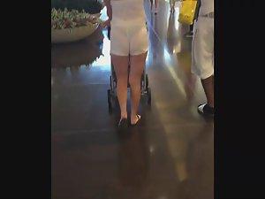 Young milf's transparent shorts Picture 8