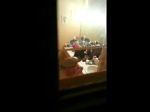 Window peep on naked chubby woman in bathroom Picture 1