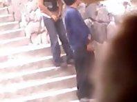 Teen couple had sex on the stairs Picture 4