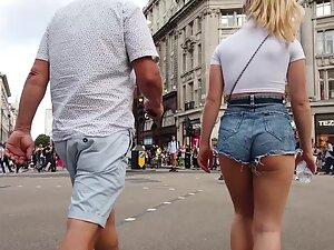 She pulls the shorts out when they go too deep in her ass Picture 7