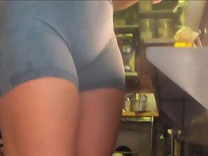 Waitress with body of a sex bomb caught by voyeur Picture 6