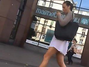 Hot smoking woman gets followed Picture 1