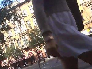 Hot smoking woman gets followed Picture 7