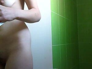 Slim girl undresses and showers in front of hidden cam Picture 3