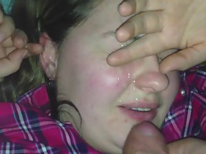 Cum facial erased the smile on her face Picture 6