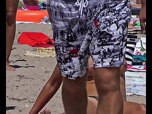 Little bikini barely covers topless girl's pussy Picture 6