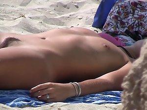 Sand goes inside hot ass and pussy Picture 4