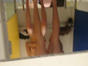 Spying a clumsy fuck in the dressing room Picture 8