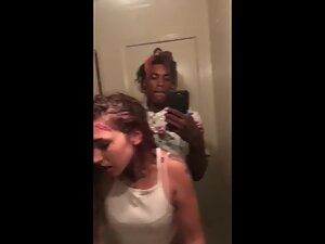 Black boy makes selfie while fucking a kinky white girl Picture 4