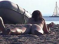 Bunch of nudists at a beach Picture 1