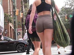 Voyeur caught an impressive fit ass in tight shorts Picture 6