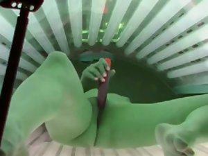 Hot girl spied masturbating as she tans Picture 2