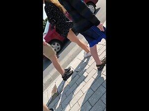 Wind accidentally shows hot ass in upskirt Picture 1