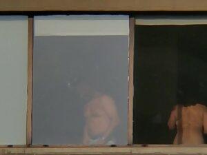 Peeping on busty woman getting a hug Picture 7