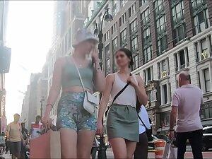 Hot girl touches her bubble butt while she walks Picture 6