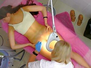 Spying on beauty spreading her legs and ass cheeks for depilation Picture 8