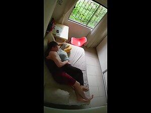 Cuddling and wild fuck caught by hidden camera Picture 3