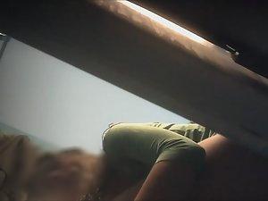 Busty girl gets dressed in the cabin Picture 8