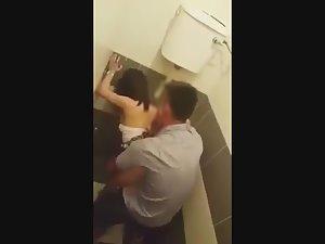 Voyeur ruins sex in public toilet Picture 6