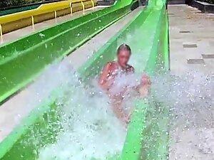 Accidental nudity moment on the waterslide Picture 8