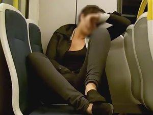 Busted a masturbating girl on a bus Picture 3
