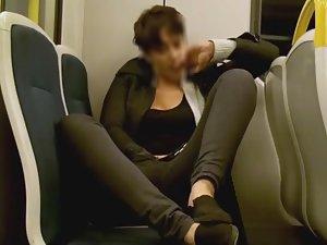 Busted a masturbating girl on a bus Picture 4