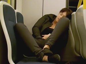 Busted a masturbating girl on a bus Picture 7