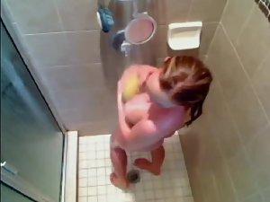 Aerial view of a showering girl Picture 2