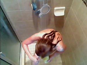 Aerial view of a showering girl Picture 5