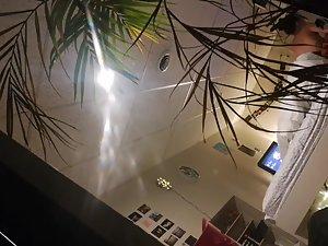 Naked stepsister caught by hidden camera in her room Picture 1