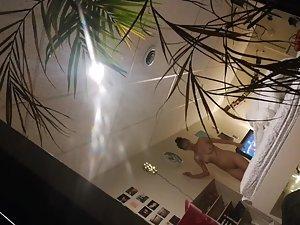 Naked stepsister caught by hidden camera in her room Picture 5
