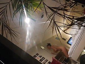 Naked stepsister caught by hidden camera in her room Picture 6