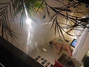 Naked stepsister caught by hidden camera in her room Picture 7