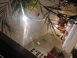 Naked stepsister caught by hidden camera in her room Picture 8