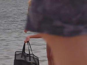 Topless girl with small tits and pear body shape Picture 6