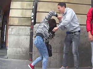 Feisty teen girl with friends Picture 2