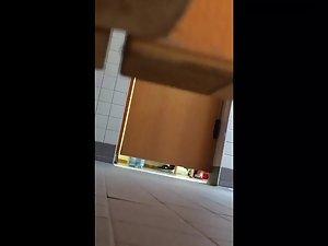 Hidden voyeur peeping in female locker room Picture 2