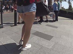 Ass cheeks halfway out of cutoff shorts Picture 1