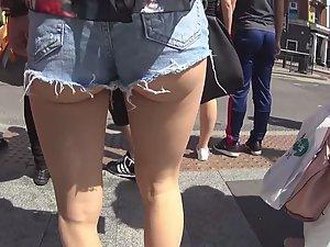 Ass cheeks halfway out of cutoff shorts Picture 2