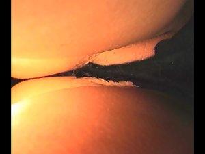 Shaved pussy lips in hot blonde's upskirt Picture 5