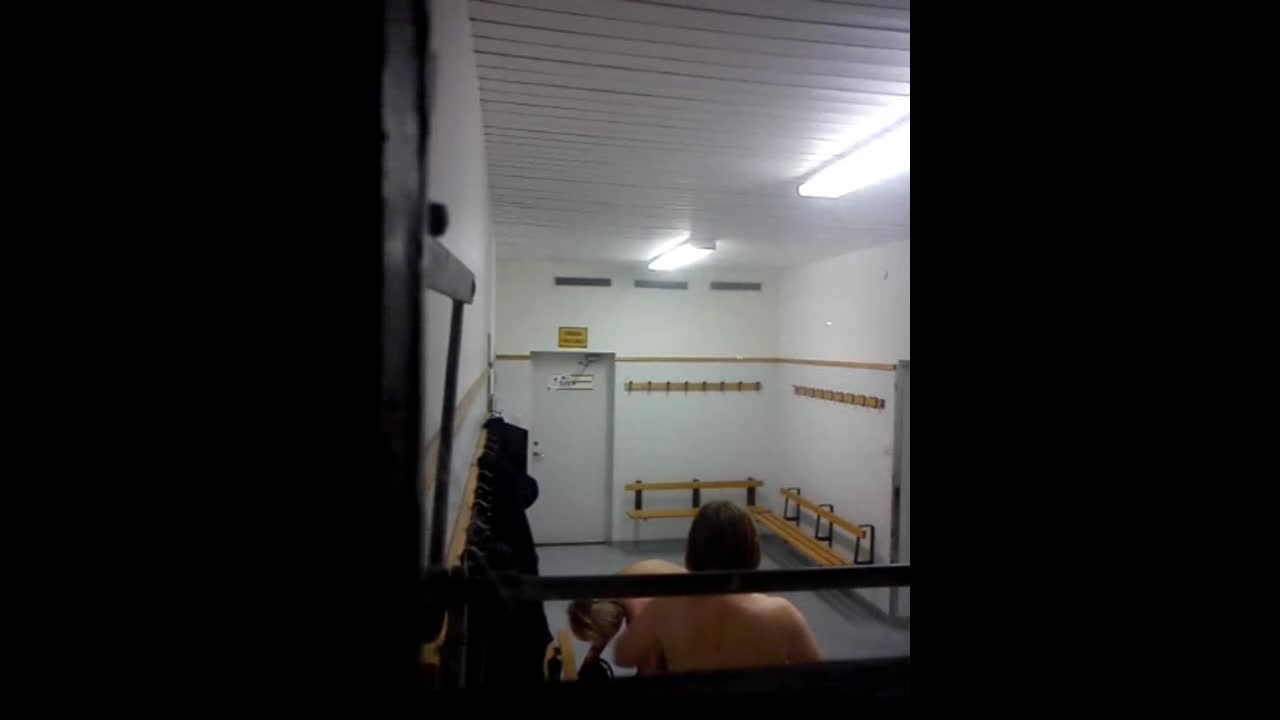 Peeping on nude ladies in female locker room