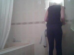 Spying on hot blonde cousin undressing for shower Picture 3